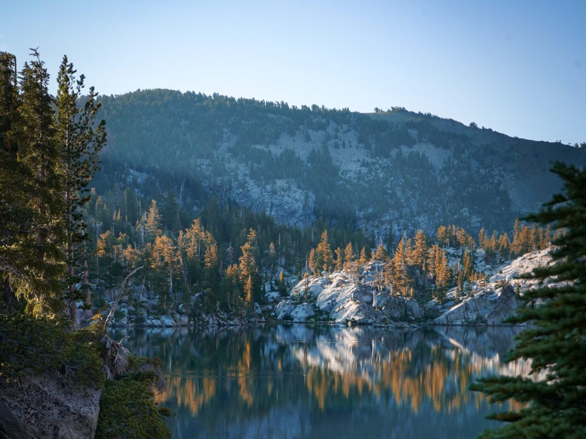 Calming mountain and lake view representing an ethical culture